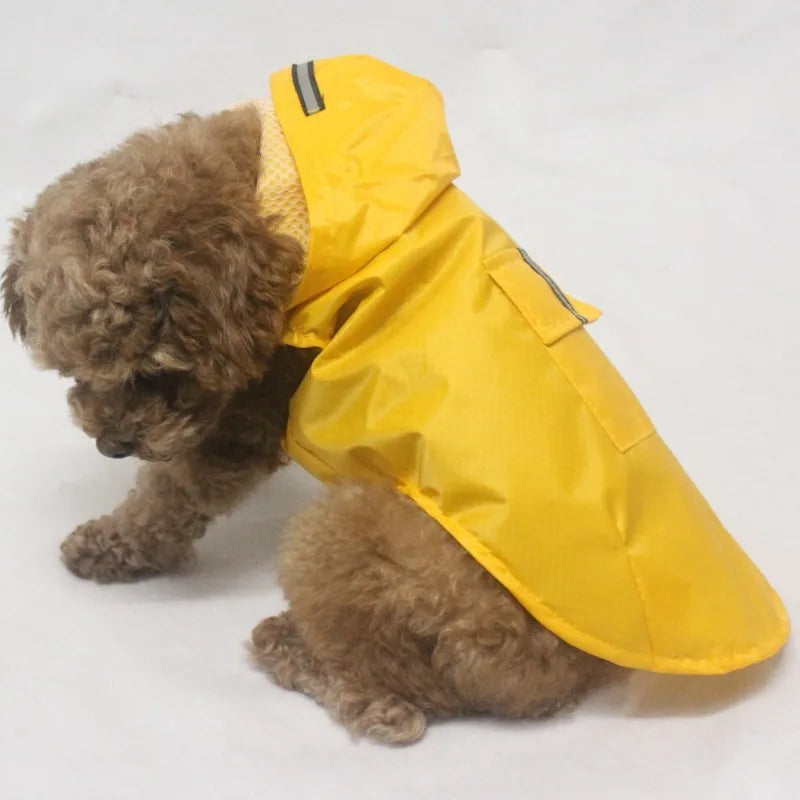 Reflective Waterproof Dog Raincoat with Hood