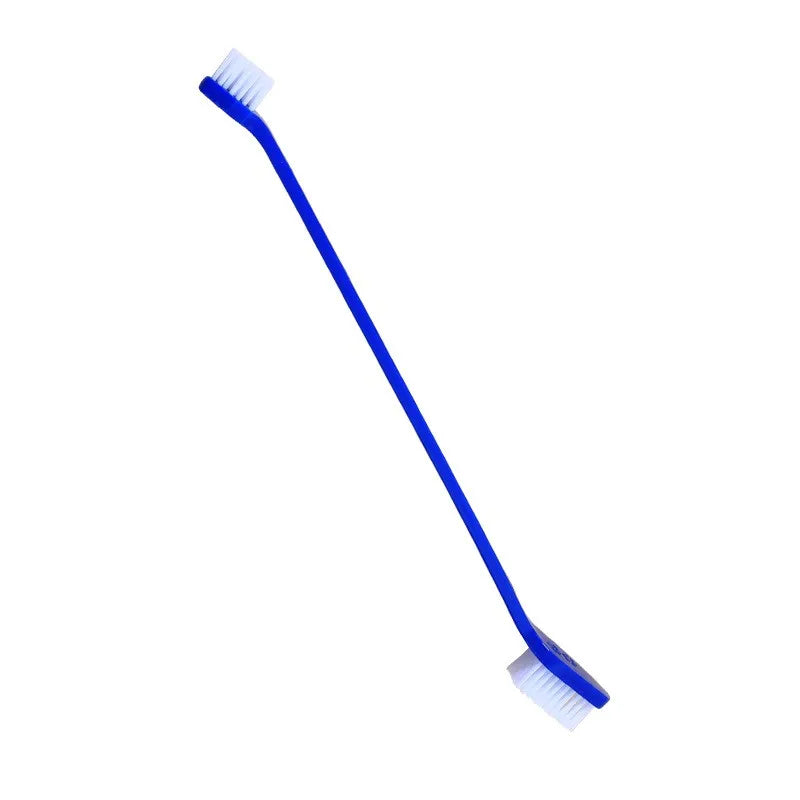 Long-Handle Double-Head Pet Toothbrush Set for Dogs and Cats
