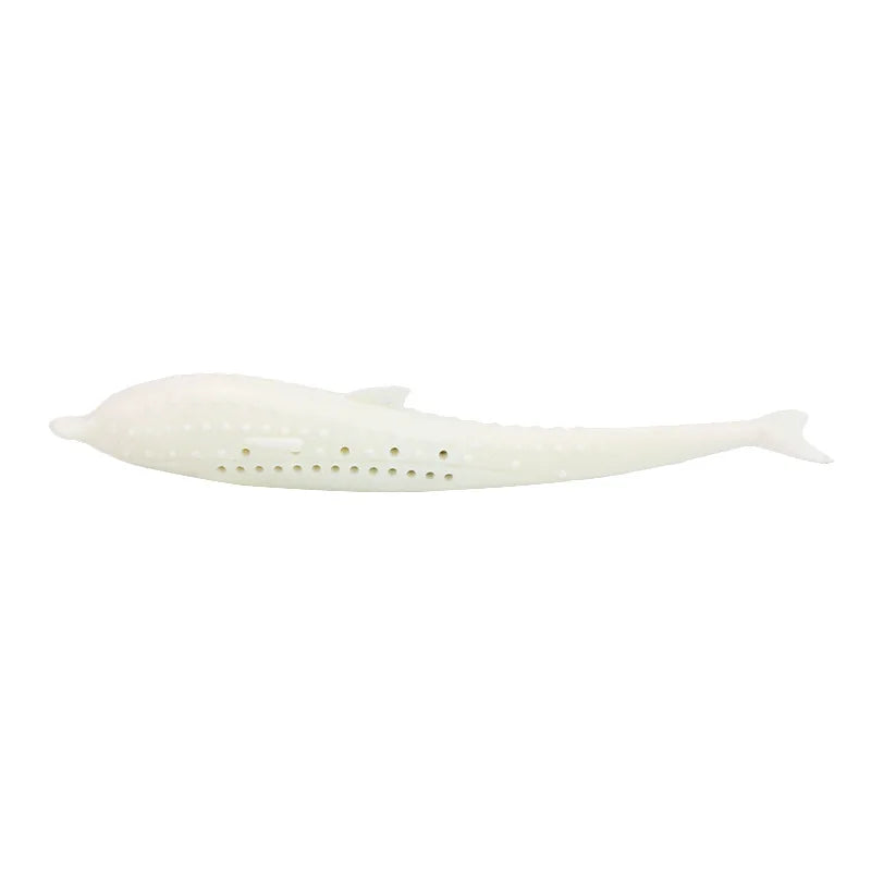 Cat Teeth Brushing Toy: Fish-Shaped Silicone Chew Toy