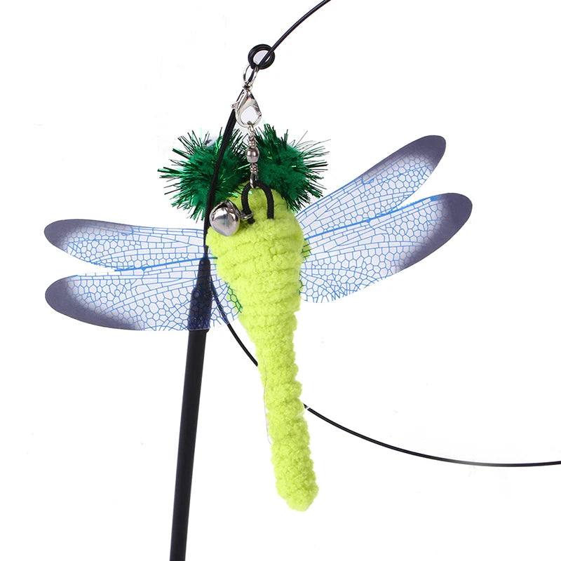 Interactive Feather Cat Teaser Wand with Suction Cup Base