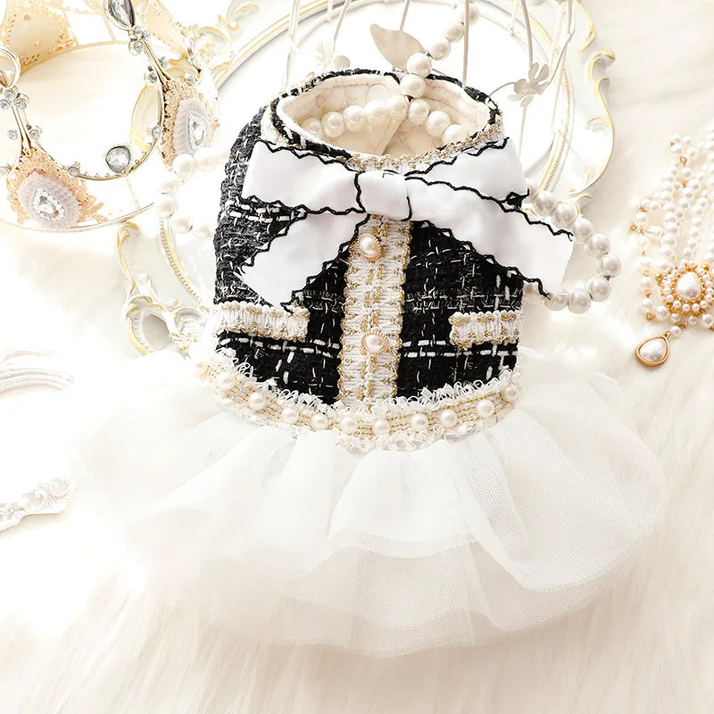 Vestido de Encaje para Perro con Falda Tutú