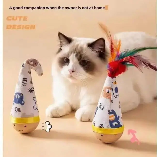 Interactive Feather Teaser Toy for Cats