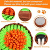 A colorful felt snuffle mat with flower designs and adjustable drawstring for dog nosework