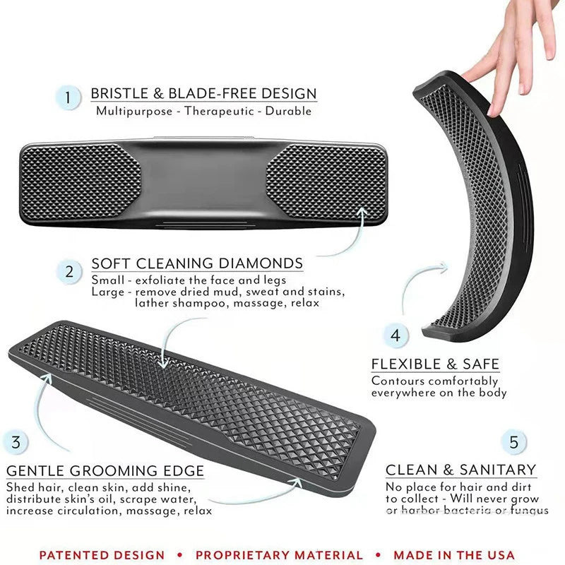 Brosse de toilettage et massage équin