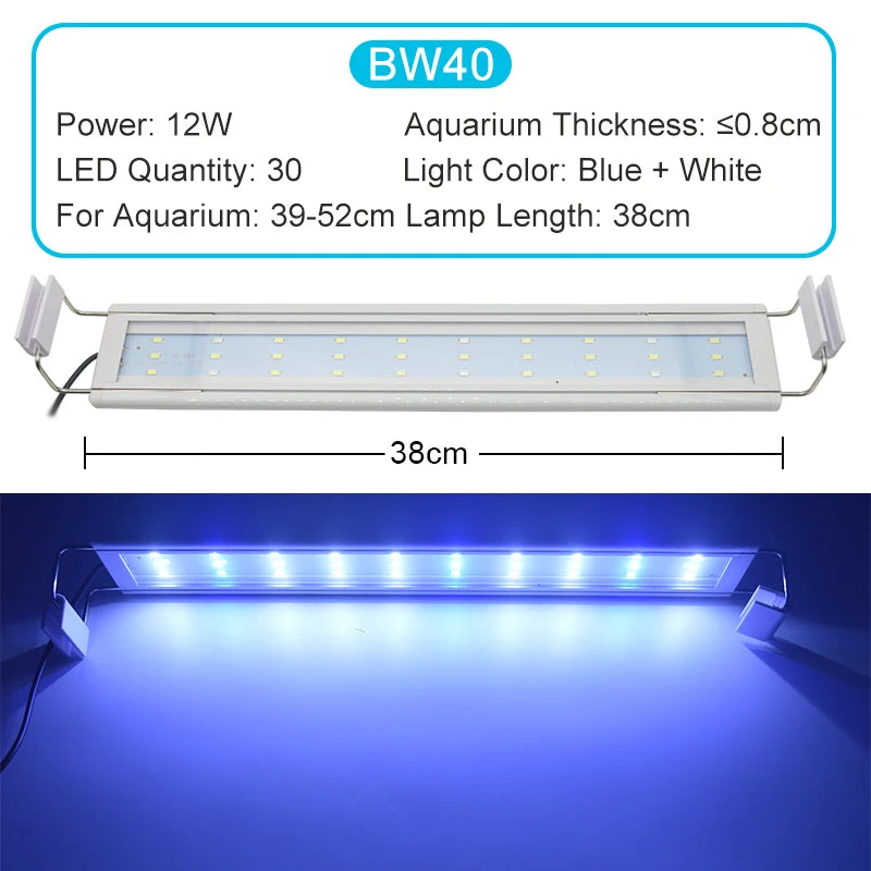 Lampe LED à clipser pour aquarium : poissons et plantes