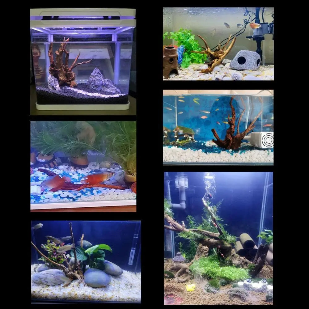 Natural Aquarium Driftwood Tree Stump Decor for Fish Tanks and Reptile Habitats