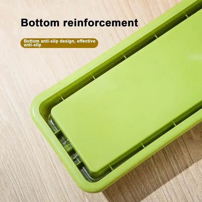 لقطة مقربة لنباتات قطيفة خضراء ليمونية طبقات توضح تقوية القاعدة وتصميم مقاوم للانزلاق.