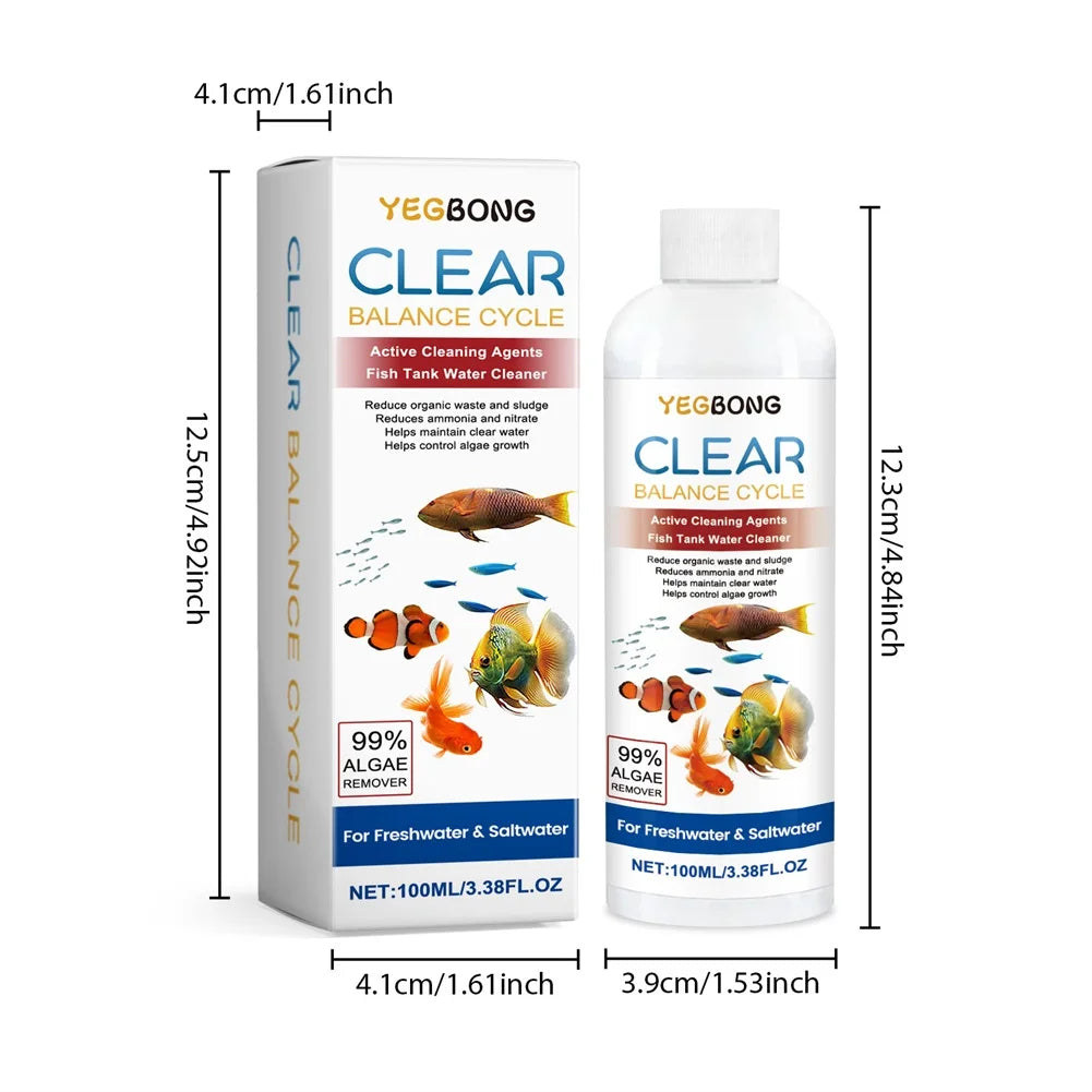 Yegbong Clear Balance Cycle Fischtankwasserreiniger und Algenentfernerflasche