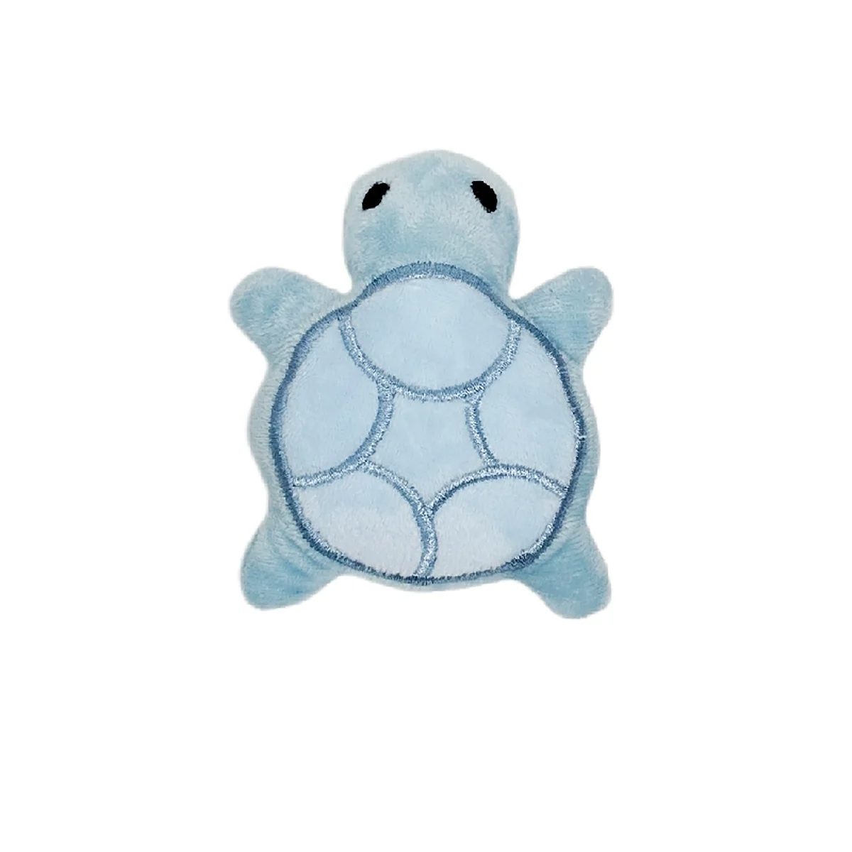 Helles blaues Mini-Schildkröten-Hundspielzeug zum Quietschspiel für Welpen.