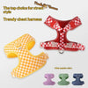Checkered Nylon Dog Harness for Small Dogs with Leash