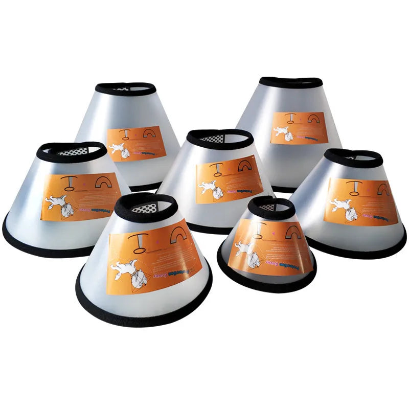 Clear PVC Recovery Cone Collar for Dogs and Cats