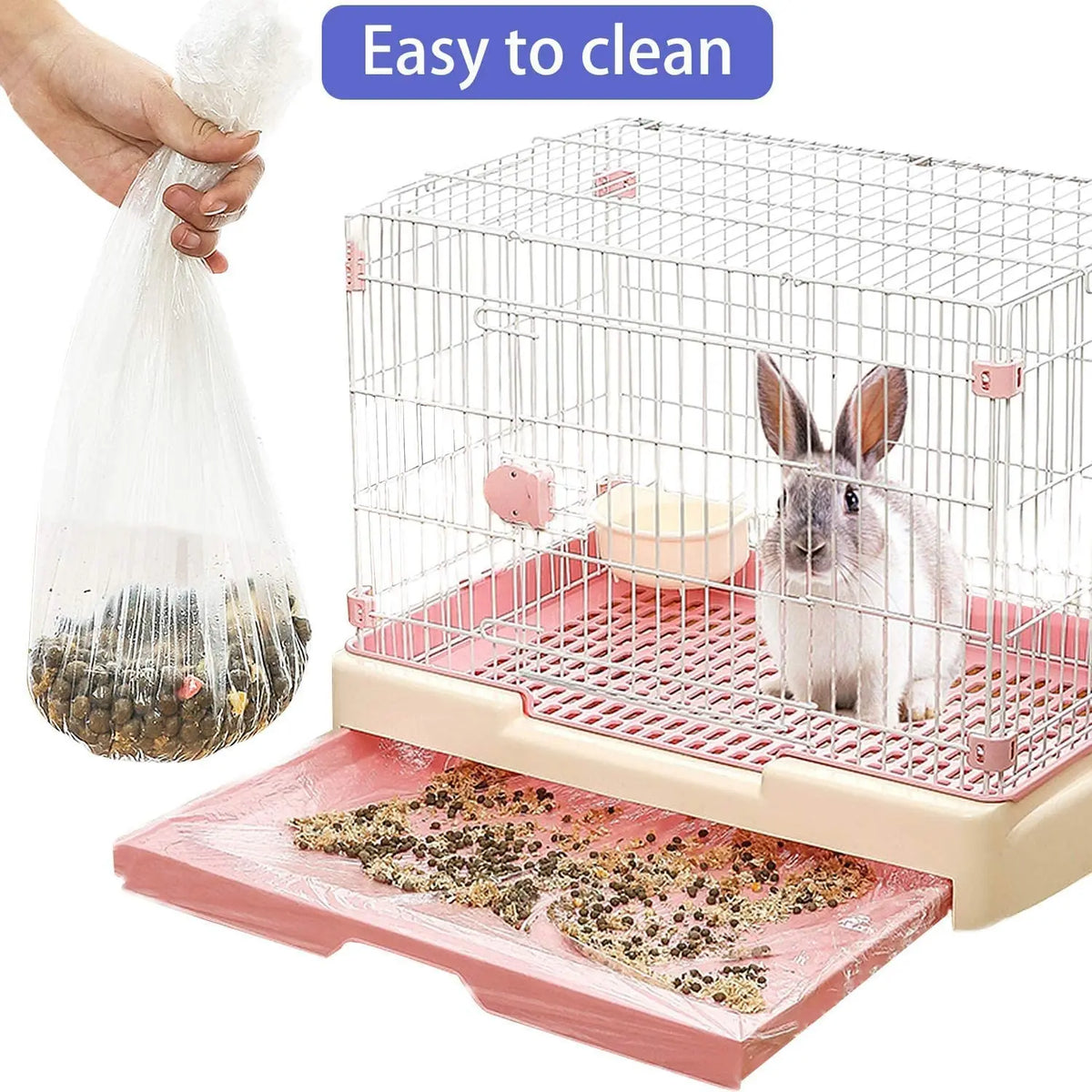 Disposable Clear Plastic Cage Liners for Small Pets (50-Pack)