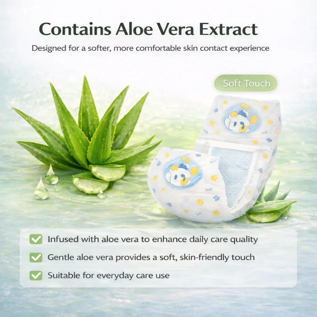 Male Dog Diapers with Aloe Vera Essence – 40 Pack