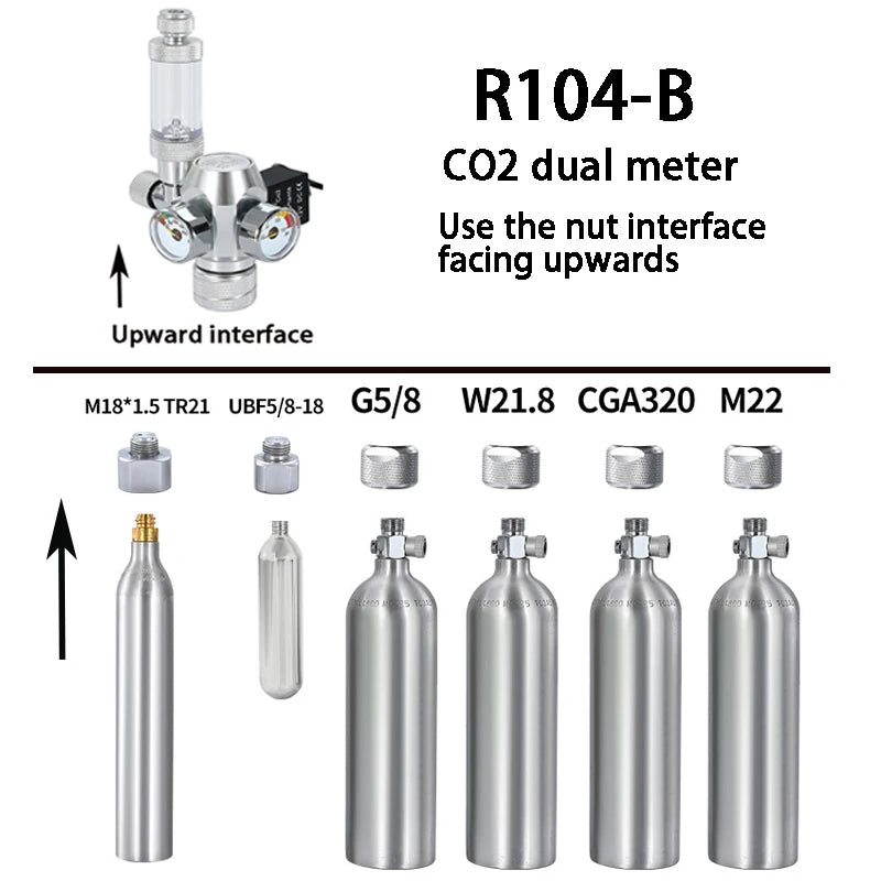 Digitaler CO2-Regulator für Aquarien mit Magnetventil und Blasenzähler