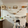 Wall-Mounted Cat Climbing Shelves with Hammock and Scratching Post