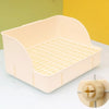 Corner Rabbit Litter Box with Removable Tray and Grid