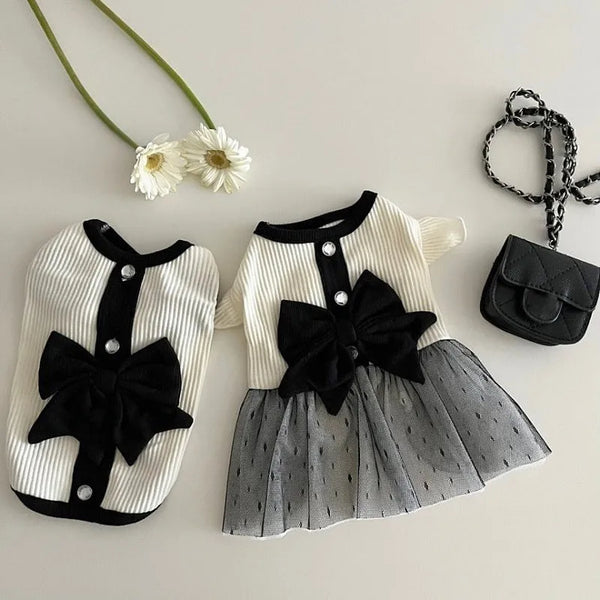 Vestido de Algodón con Bordado de Encaje para Perro