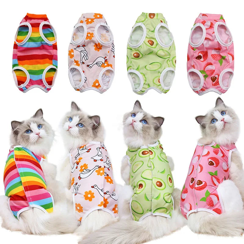 Cat Recovery Vest – Soft Anti-Licking Protector for Post-Surgery Care