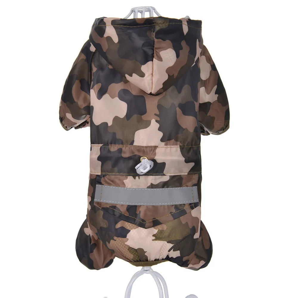 Adjustable Waterproof Dog Raincoat with Reflective Strap