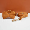Personalisiertes Halsband, Geschirr & Leine Set mit abnehmbarem Fliegenknoten