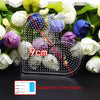 A clear plastic container holding small beads with a 9cm measurement line, suitable for 2.6mm beads.