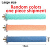 Colored Quartz Sand Bird Perch with Natural Wood Base