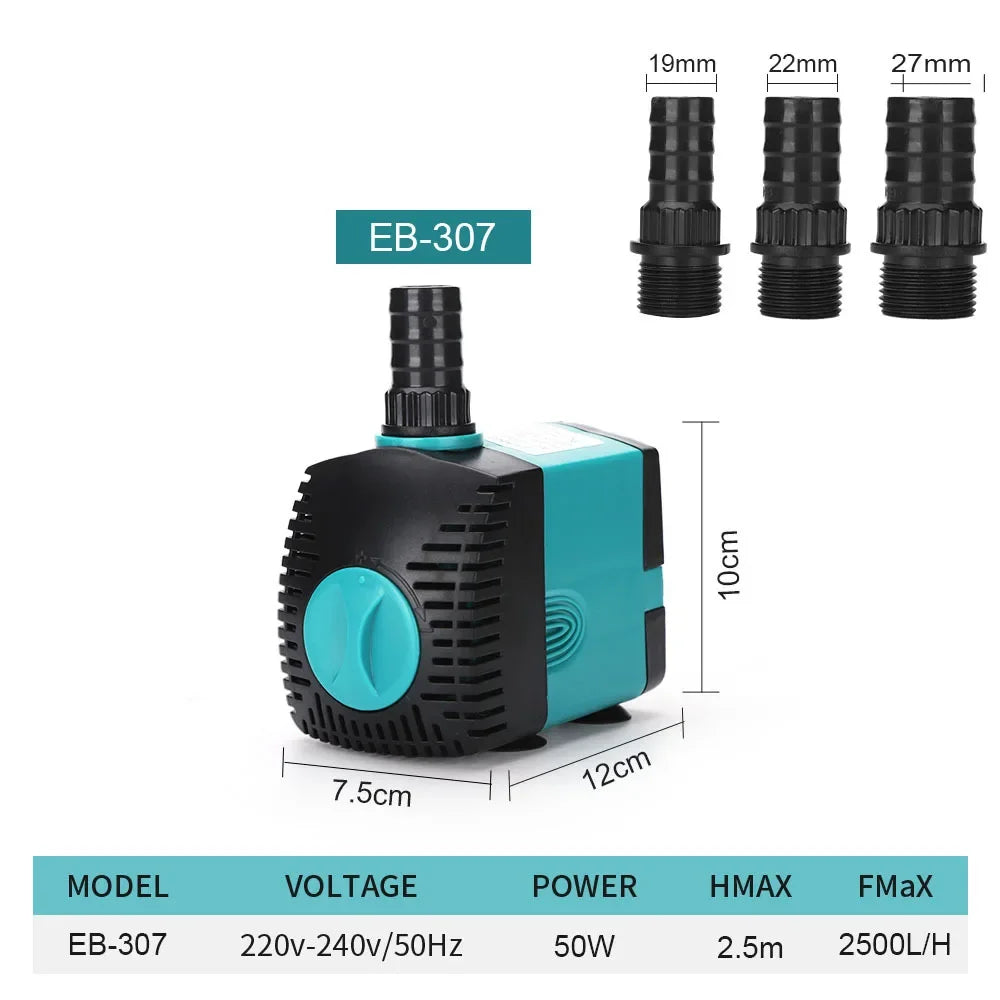 Submersible Aquarium Water Pump with Adjustable Flow