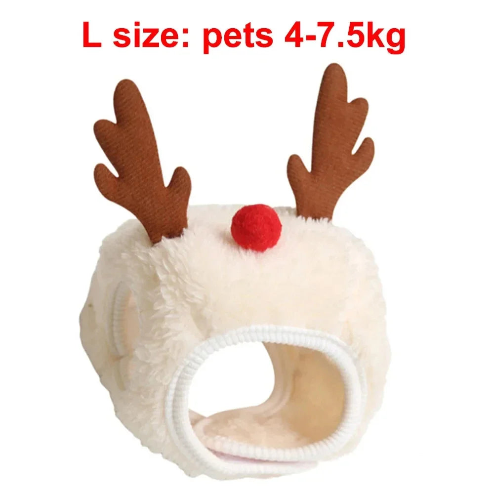 Christmas Pet Hat and Bandana Set for Cats and Small Dogs