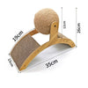 Wooden Cat Scratcher Ball with Sisal Surface
