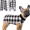 Striped Cotton Dog Recovery Suit for Post-Surgery Protection