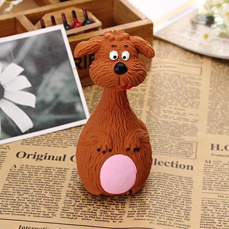 Latex Dog Toy Squeaky Elephant Cow Rubber Interactive Chew Toy