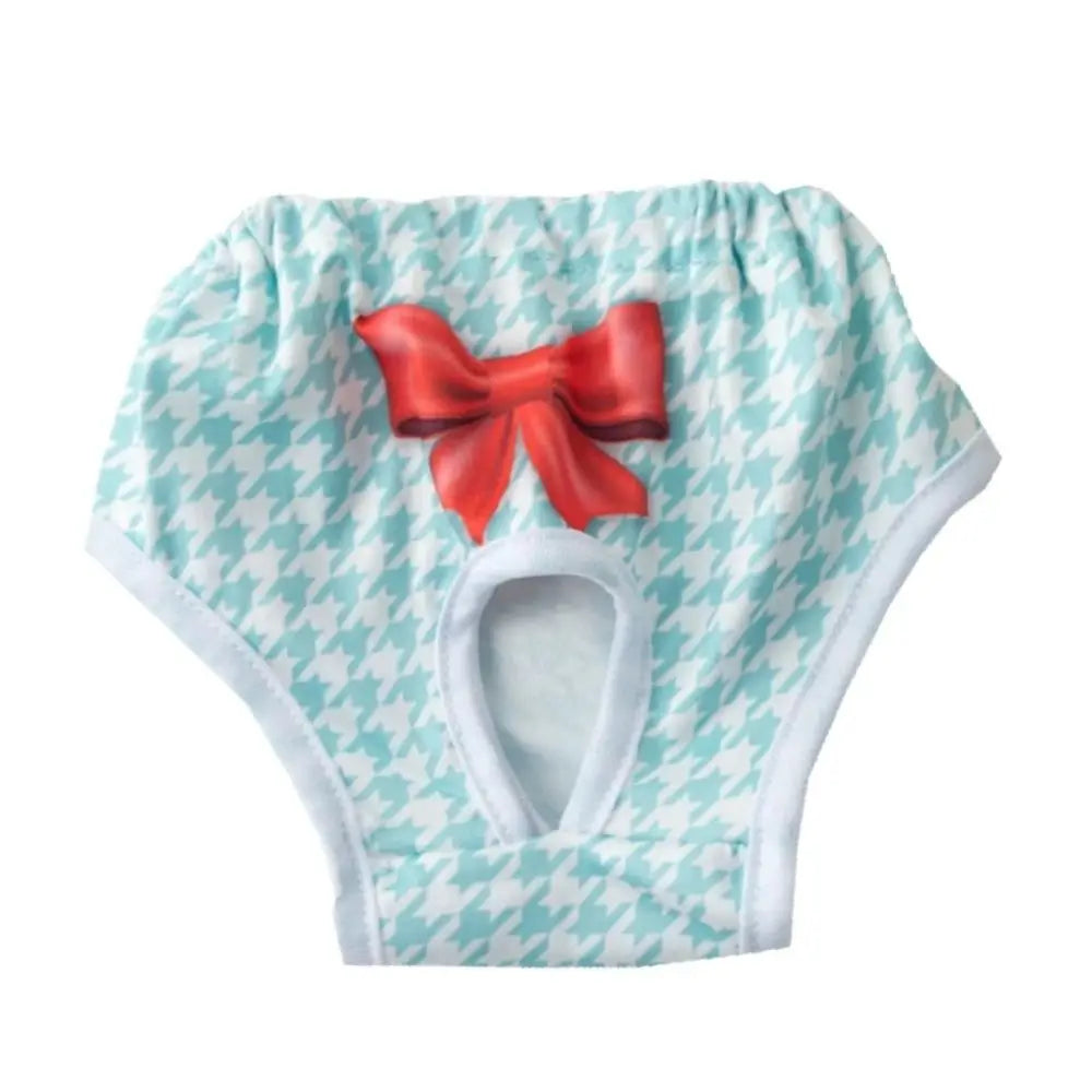 Reusable Leakproof Dog Diaper Pants with Cute Cartoon Print