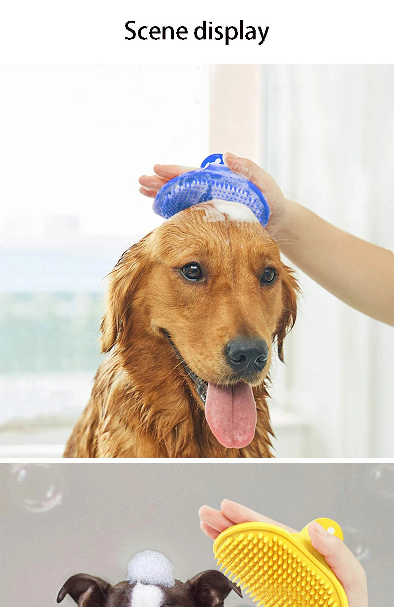 Soft Rubber Pet Grooming Glove Brush for Dogs and Cats