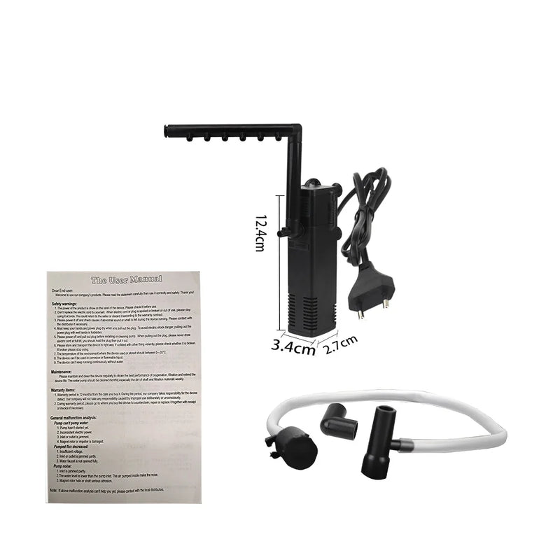 Pompe de filtre submersible pour aquarium avec éponge