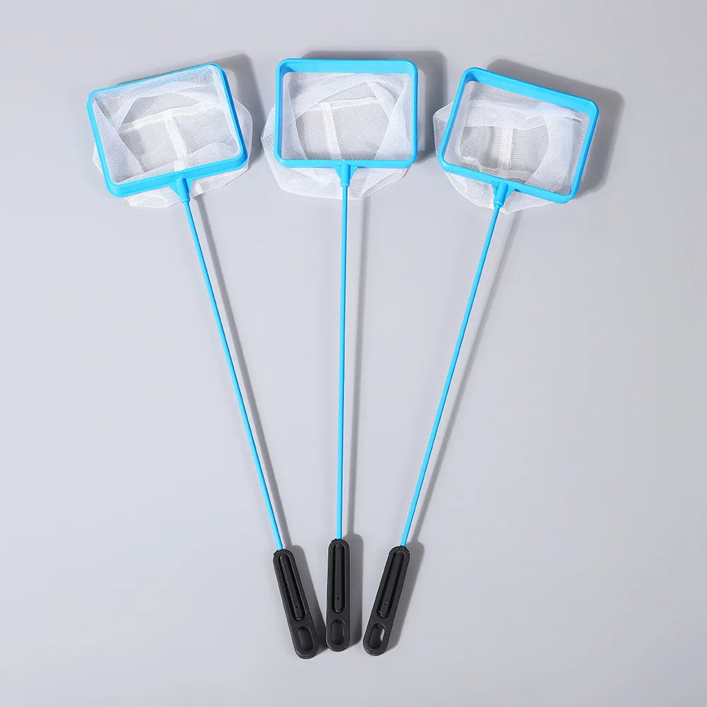 3-Pack Soft Mesh Aquarium Fish Nets with Deep Square Design