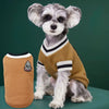 Classic V-Neck Knit Dog Sweater for Fall & Winter
