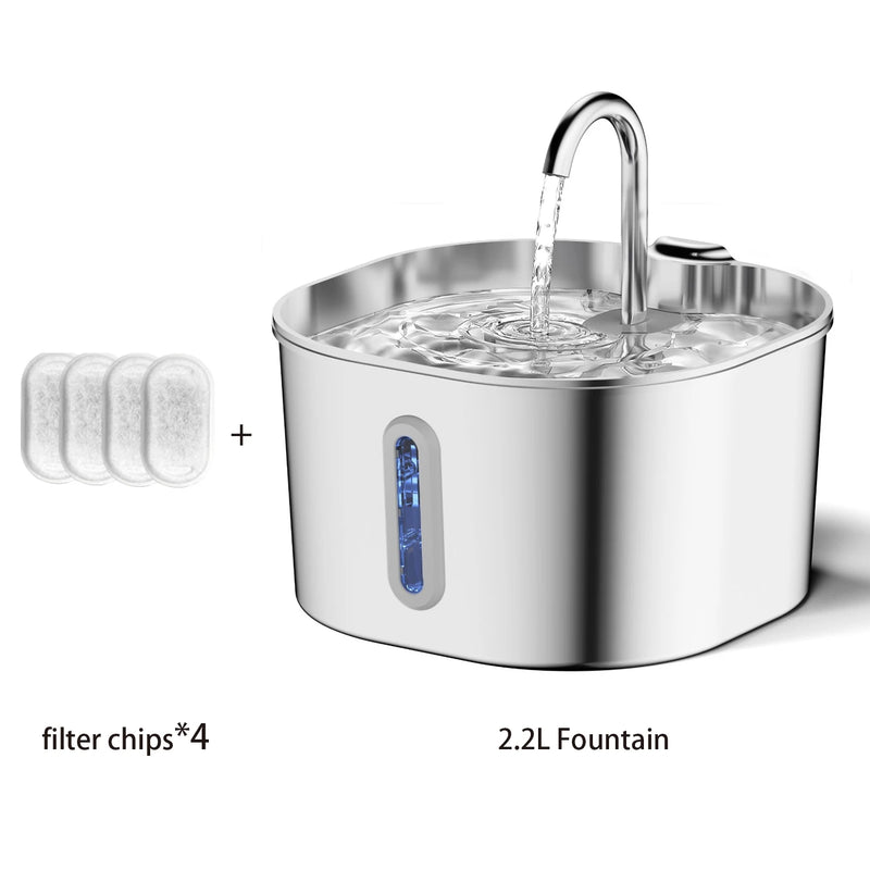 Fontaine à eau automatique pour animaux en acier inoxydable