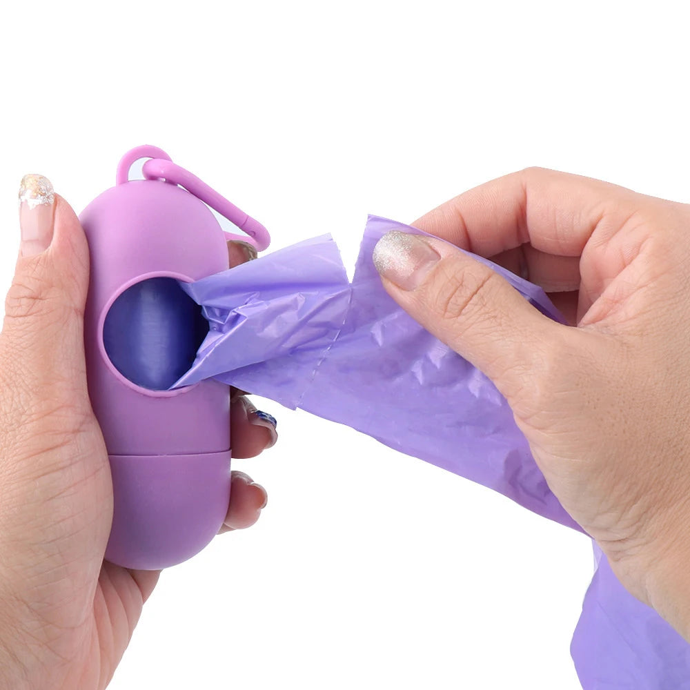 Capsule-Shaped Dog Waste Bag Dispenser with Clip