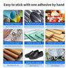 Various adhesives for sticking plastics, metals, ceramics, glass, wood, leather, shoes, and stone products