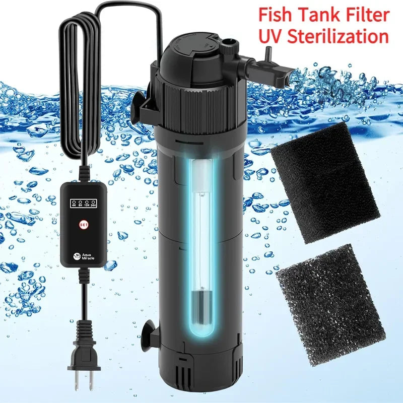 5-in-1 Silent Aquarium Filter with UV Sterilizer