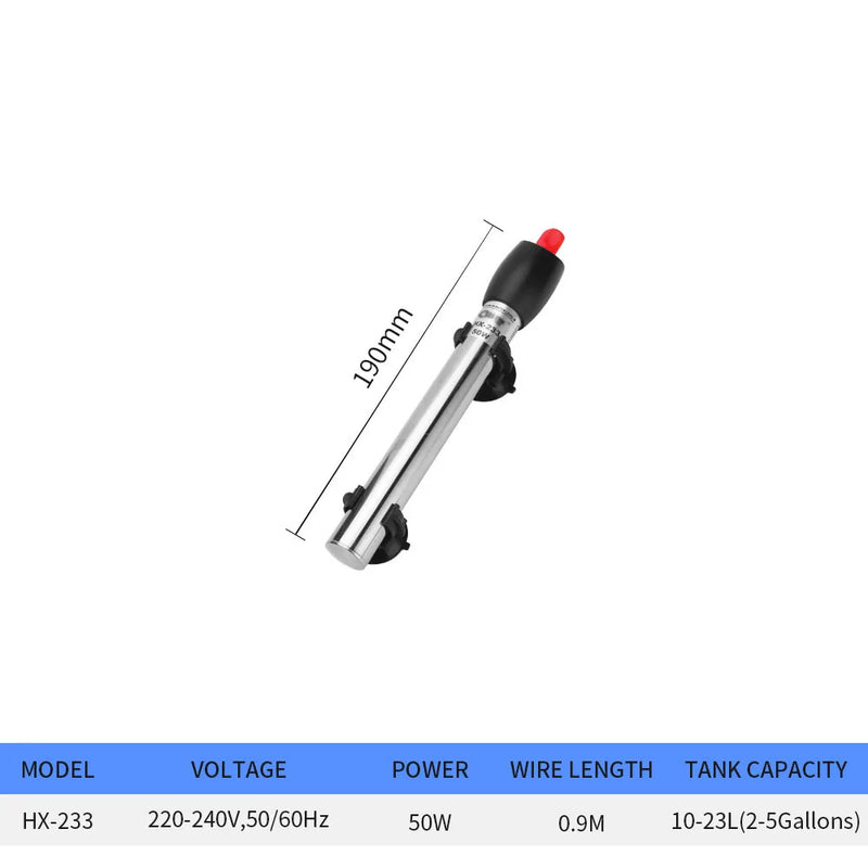 Stainless Steel Aquarium Heating Rod with Automatic Temperature Control