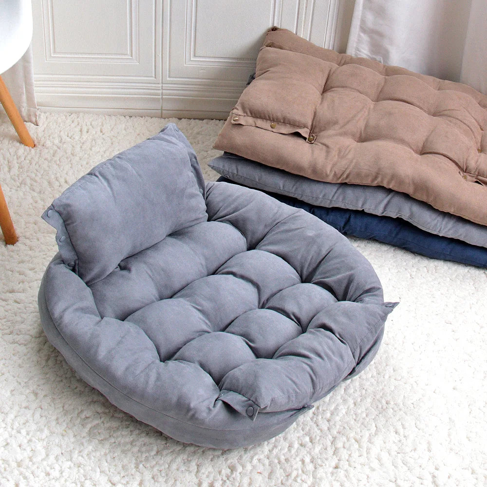 Cozy Cotton Pet Sofa Bed for Dogs and Cats