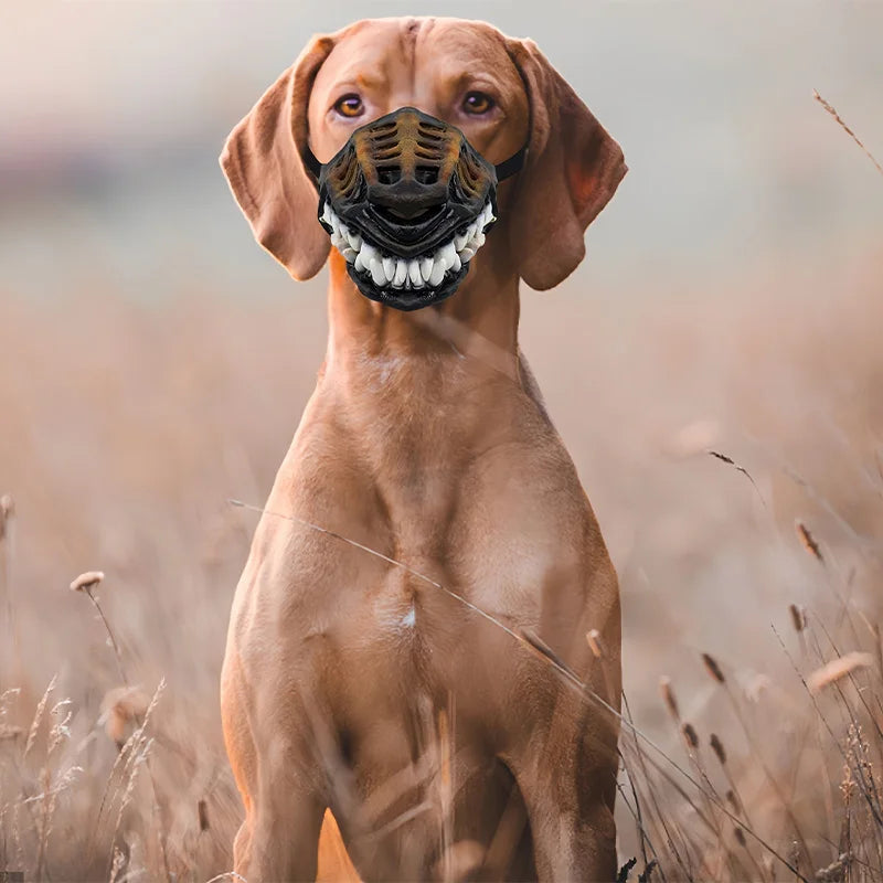 Scary Dog Muzzle Costume Mask with Fake Teeth