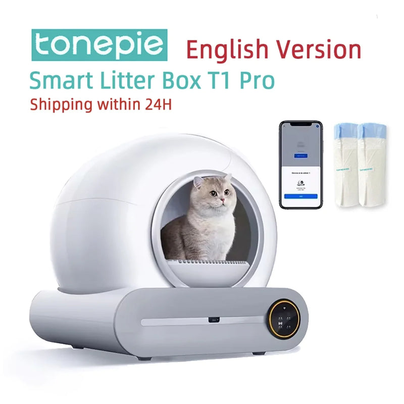 Automatische, selbstreinigende Katzentoilette mit App-Steuerung