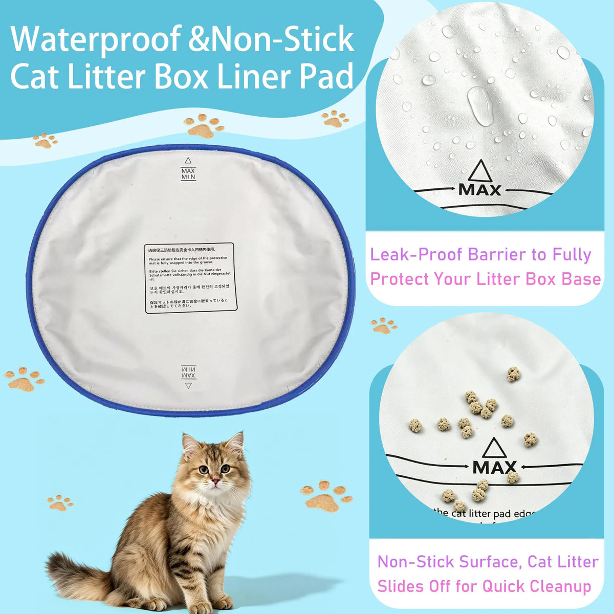 Waterproof Replacement Mat for Automatic Cat Litter Boxes