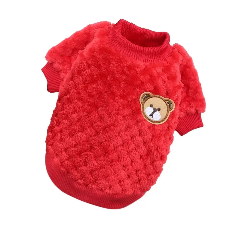 Cozy Fleece Dog Sweater for Small and Medium Breeds