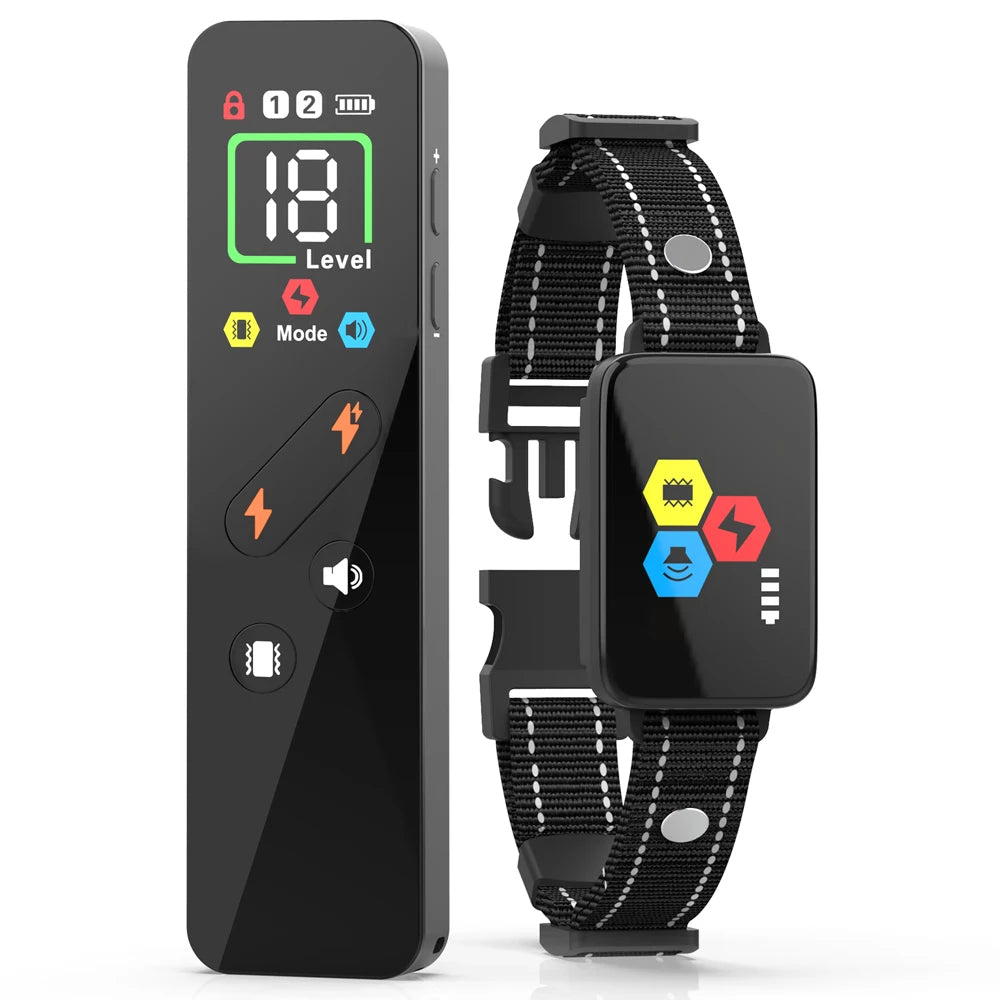 Dog Training Collar with Color Screen Remote & Anti-Bark Modes
