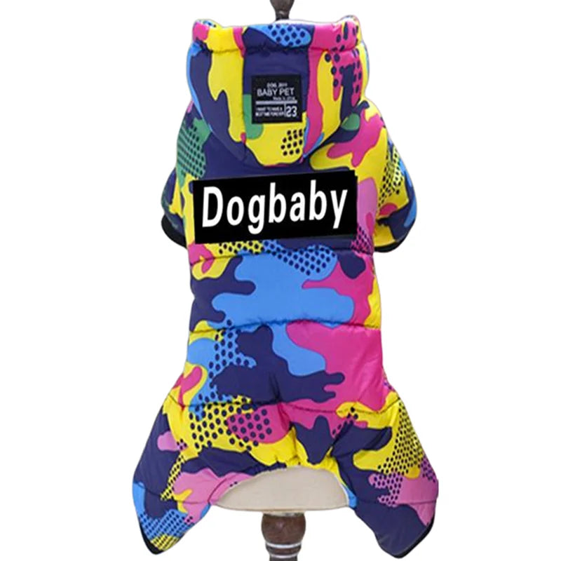 Mono de Algodón Acogedor para Perro con Capucha Impermeable