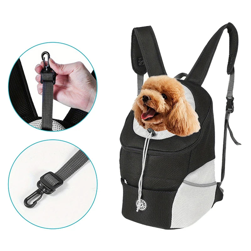 Double Shoulder Dog Carrier Bag - Portable Outdoor Pet Bag