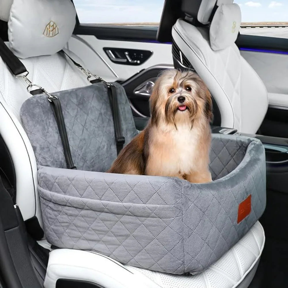 Washable Dog Car Seat with Removable Orthopedic Cushion